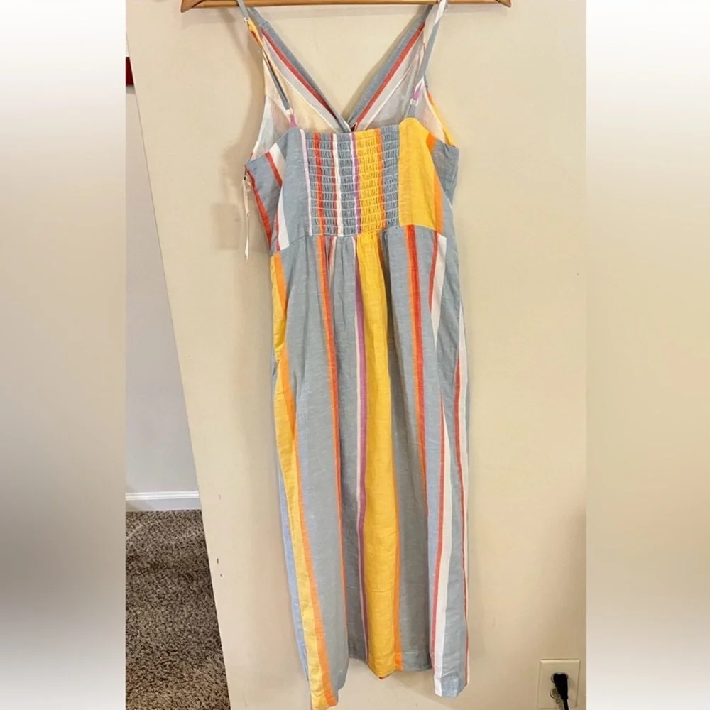 Striped Summer Button-Front Sundress - Picture 2 of 9